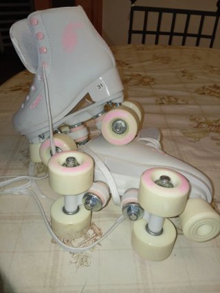 Patines Oxelo Quad Blanco/Rosa Talla 31