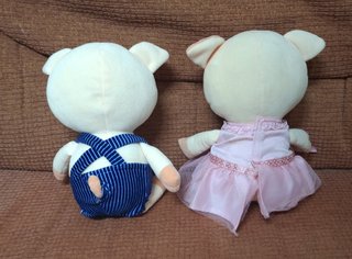 Pareja 2 Peluches de Cerditos