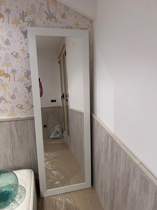 Espejo Pared Madera Blanca 60x180