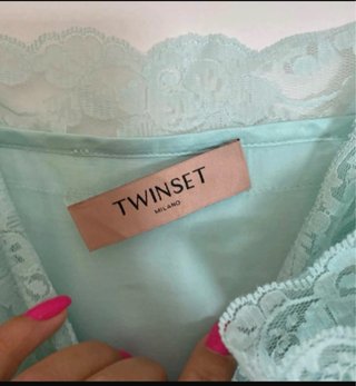 Vestido lencero Twinset verde Talla 40 italiana