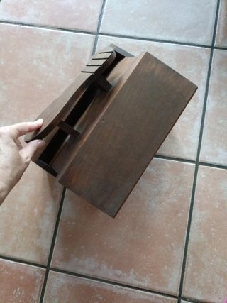 Caja limpiabotas de madera