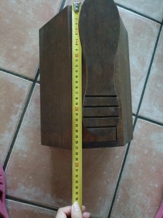 Caja limpiabotas de madera
