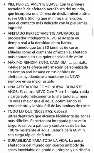 NUEVO Braun NEVO Afeitadora Eléctrica NEVO11015C