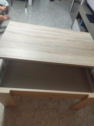 Mesa auxiliar salón madera extensible