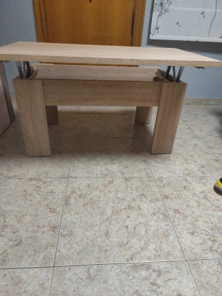 Mesa auxiliar salón madera extensible