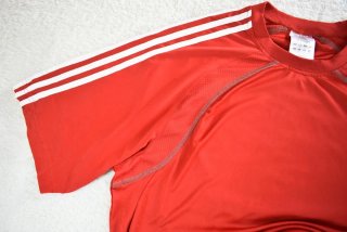 Camiseta Deportiva Adidas Roja 3 Stripes XL