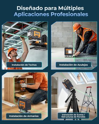CIGMAN Nivel Láser 4x360° 16 Líneas Autonivelantes