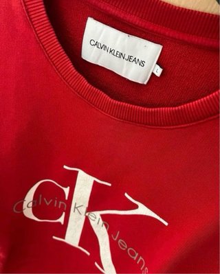 Sudadera Calvin Klein Jeans Roja Talla L