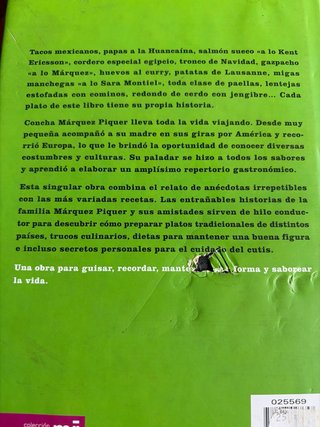Libro "Las recetas de mi vida".