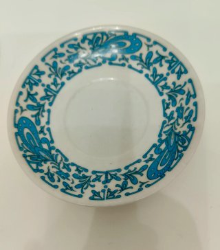 Lote 10 Tazas de Café Moka Vintage con Plato
