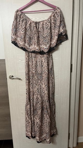 Vestido largo estampado