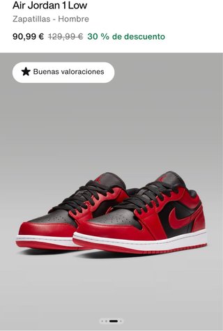 Air Jordan 1 Low Reverse Bred GS Talla 39/ UK 6