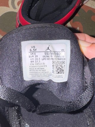 Air Jordan 1 Low Reverse Bred GS Talla 39/ UK 6