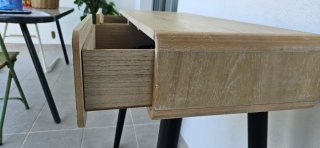 Mueble recibidor madera 2 cajones