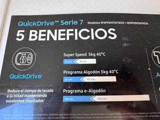 [URGE] Lavadora Samsung QDrive ecobubble 9kg