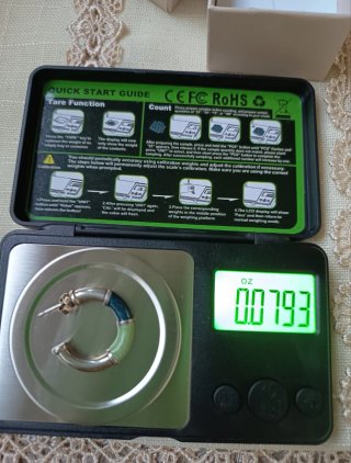 Aros de plata lacados verde y plata