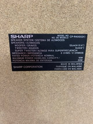 Altavoces Sharp Negros y Grises