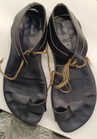 Sandalias Camper Piel Negras
