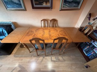 Conjunto de mesa de comedor extensible + 6 sillas