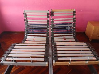 Cama articulada madera y metal