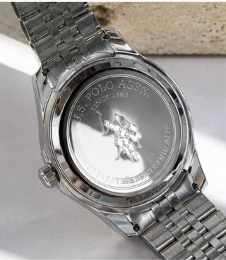 Reloj U.S. Polo Assn. Negro y Plateado
