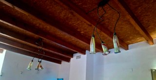 Lámparas de vidrio soplado forja artesanal colores