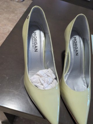 Zapatos de salón Morgan charol verde claro