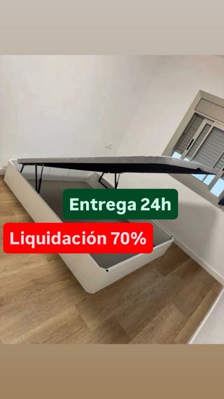 Cama Abatible Blanca y Gris ect