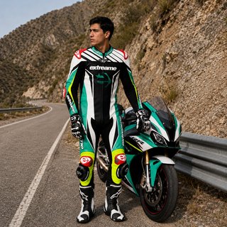 Traje de moto completo mujer