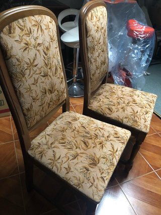 Coppia sedie vintage tessuto floreale
