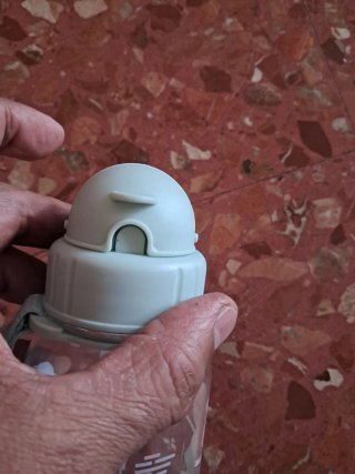 Botella de agua infantil con pajita