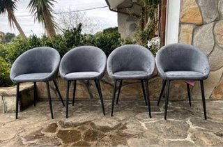 4 Sillas Comedor Terciopelo NUEVAS