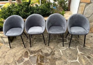 4 Sillas Comedor Terciopelo NUEVAS