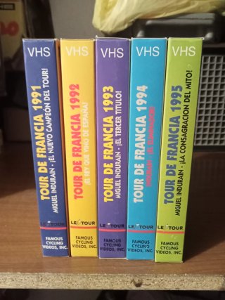 Pack 5 VHS Tour de Francia Indurain