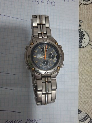 Reloj Racer Titanio Cronógrafo Dorado/Plateado