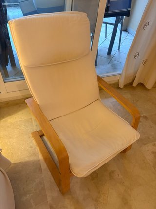 Silla Ikea Poäng Madera Beige