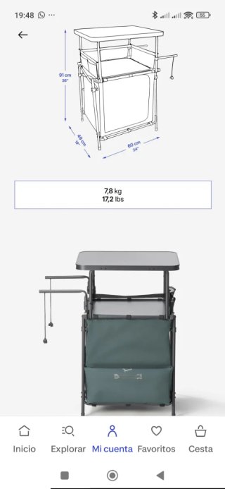 Mueble Cocina Quechua S Plegable