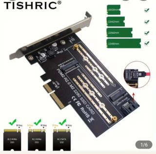 Placa Dual M.2 NVMe a PCIe 4x