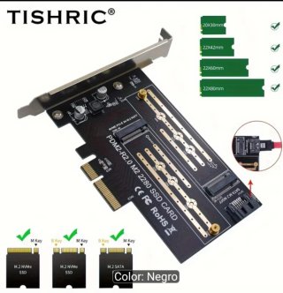Placa Dual M.2 NVMe a PCIe 4x