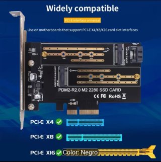 Placa Dual M.2 NVMe a PCIe 4x