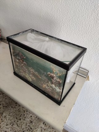 Acuario cristal marco negro