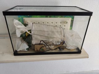 Acuario cristal marco negro