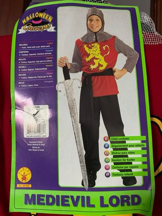 Disfraz Medieval León Rojo (12-14 años)