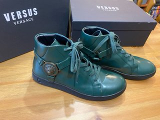 Botas Piel Versace Versus Talla 41 Verde