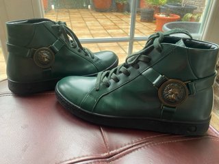 Botas Piel Versace Versus Talla 41 Verde