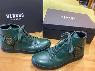 Botas Piel Versace Versus Talla 41 Verde