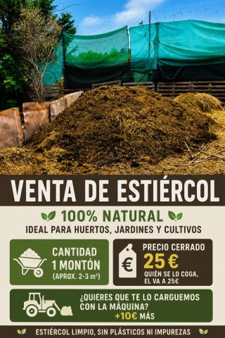 Estiércol 100% Natural para Huertos