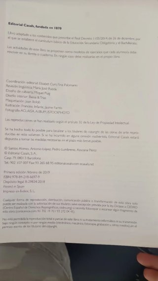 Lengua castellana y literatura 1, Le Bachillerato
