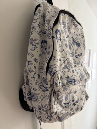 Mochila de tela con estampado náutico