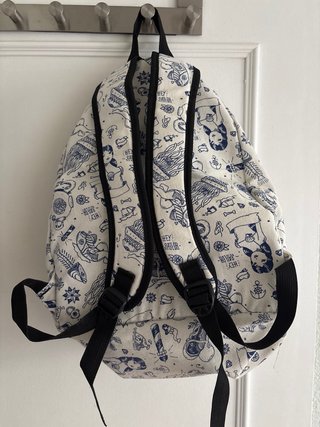 Mochila de tela con estampado náutico